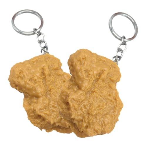 TENDYCOCO 2St Chicken-Nugget-Schlüsselanhänger Lustiger Schlüsselanhänger für Rucksack Origineller Schlüsselanhänger für Handtasche Schlüsselanhänger-Ornamente Coole Schlüsselanhänger von TENDYCOCO