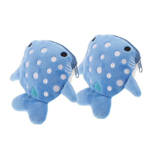 TENDYCOCO 2St Hai-Geldbörse Geldbörse für Kleines Portemonnaie für Damen Frauen kleine geldbörse reisegeldbörse Brieftasche Damen Portemonnaie kleine Handtasche Portemonnaie wechseln Plüsch von TENDYCOCO