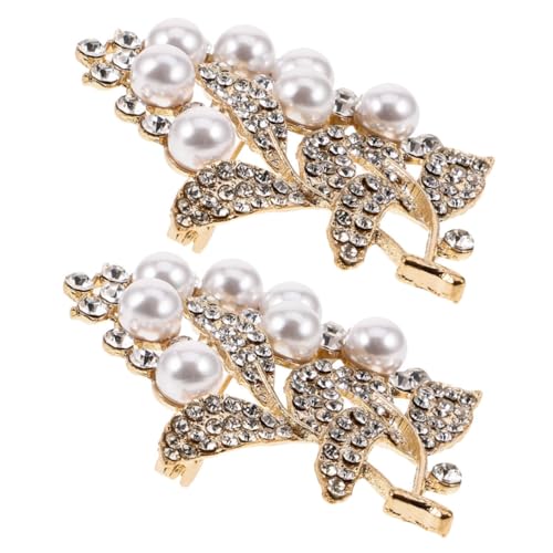 2 Stück Strass-blatt-brosche Anstecknadel Für Damen Modeschmuck Brosche Für Kleidung Brosche Für Damen Zubehör von TENDYCOCO