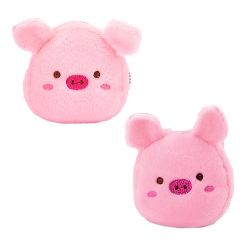 TENDYCOCO 2st Geldbörse Plüsch Münzbeutel Süße Wickeltasche Aufbewahrungsorganisator Für Kinder Tier Wechsel Tasche Schlüsseltaschen Tragbare Münztaschen Mehrzweck-münzbeutel Geldbeutel Rosa von TENDYCOCO