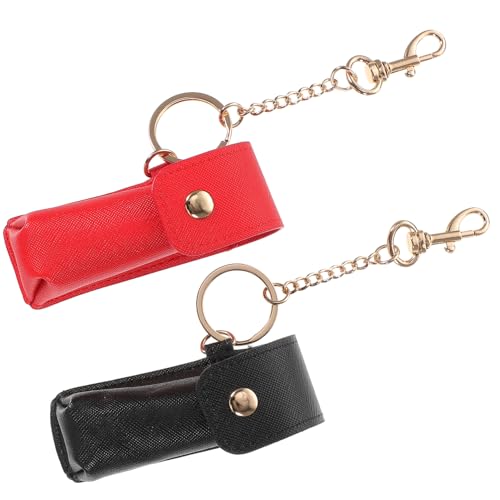 2er Set Lippenstift Schlüsselanhänger Halter Taschen Für Lippenbalsam Kosmetik Pouch Für Frauen Und ädchen + von TENDYCOCO