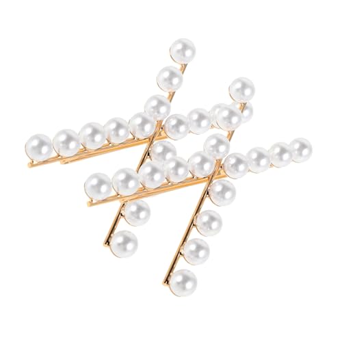 TENDYCOCO 2st Perlenclip Haarspangen Für Die Braut Mädchen Haarspange Perle Haarspangen Stift -clip Haare Bobby Pins Perlenspange Für Damen Haarspangen Mit Perlen Perlenhaarspange Kupfer von TENDYCOCO