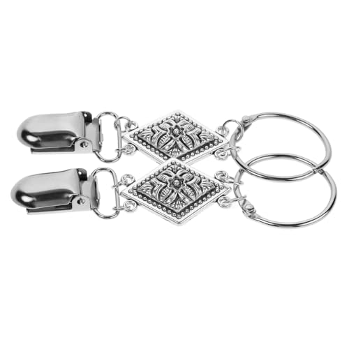 TENDYCOCO 2st Reise-strohhut-clip Handtasche Reiserucksack Hutclips Rucksack-hut-clips Handschuhe Clips Für Kleidungsstücke Hutbegleiter Gepäckclip-verschluss Reisezubehör Silver Legierung von TENDYCOCO