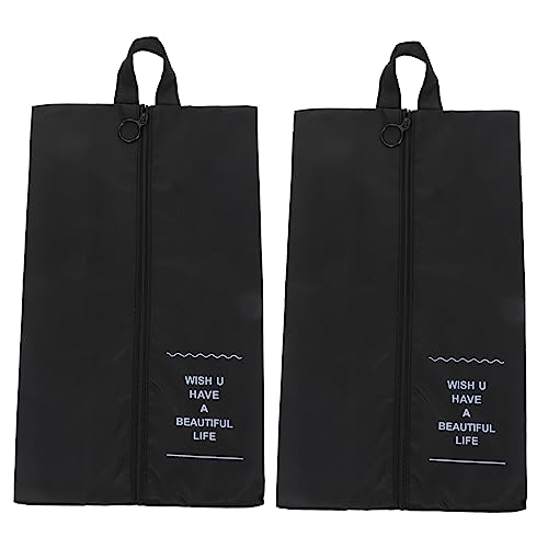 TENDYCOCO 2stücke Reise Schuhtaschen wasserdichte Und Faltbare Schuhbeutel Mit Reißverschluss Für Urlaub Sport Und Alltagsgebrauch Unisex Design Für Männer Und Frauen von TENDYCOCO