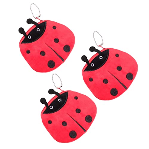 TENDYCOCO 3 Teilige Kleingeldtasche Süßes Schlüsseletui Reise Make Up Beutel Geldbörse Schlüsseletui Tier Geldbörse Gefülltes Münzetui Mini Geldbörse Plüsch Geldbörse Dekorative von TENDYCOCO