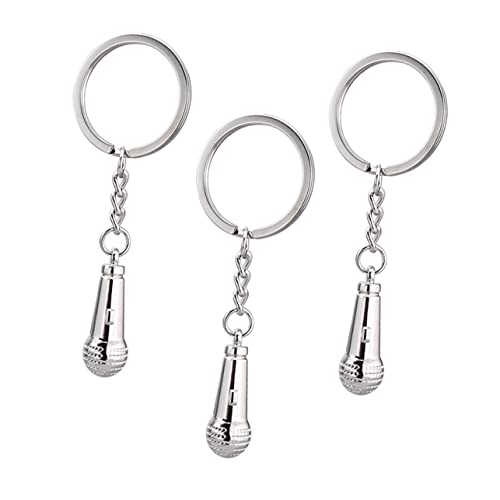 TENDYCOCO 3St Schlüsselanhänger Mini-Mikrofon Mikrofontaste Auto mikrofon Headset-Mikrofon Autoanhänger bastelzeug gemüseausstecher Rucksack-Ornament kreative Zinklegierung Silver TENDYCOCO 3St Schlüsselanhänger Mini-Mikrofon Mikrofontaste Auto mikrofon Headset-Mikrofon Autoanhänger bastelzeug gemüseausstecher Rucksack-Ornament kreative Zinklegierung Silver von TENDYCOCO