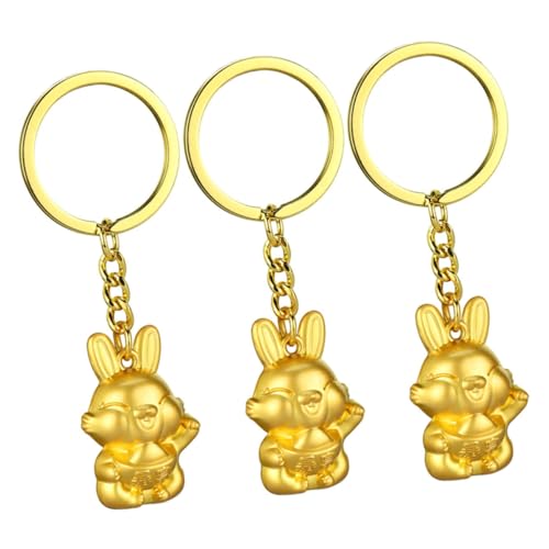 Hase Schlüsselanhänger Charm Set 3-teilig Sternzeichen Schlüsselanhänger Legierung Dekorativer Schlüsselanhänger Design von TENDYCOCO