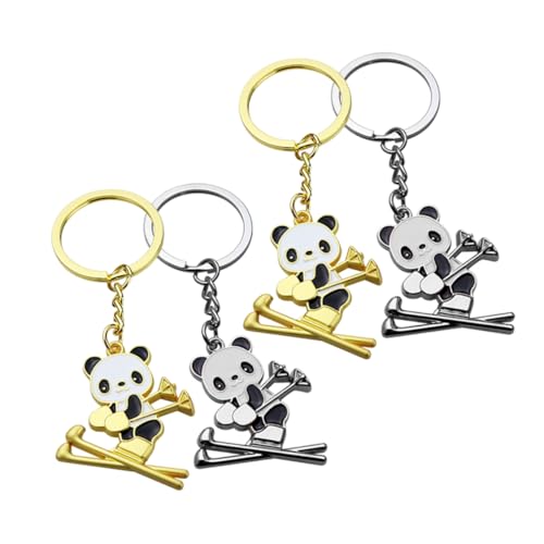 TENDYCOCO 4 Stück 2022 Panda Schlüsselanhänger Skaten Schlüsselanhänger Paar Schlüsselanhänger Autozubehör Schlüsselanhänger Zubehör Schlüsselanhänger Hängender Anhänger Geldbeutel von TENDYCOCO