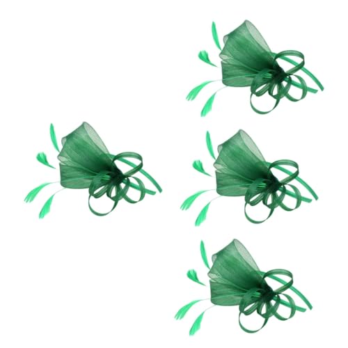 TENDYCOCO 4 Stück Cocktailparty-hut 1920 Kopfbedeckung Haarspangen Für Frauen Haarschmuck Für Die Hochzeit Fascinators Für Frauen Teeparty Tarnmütze Fascinator-hut Für Damen Polyester von TENDYCOCO