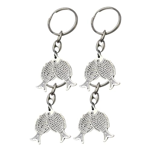 TENDYCOCO 4 Stück Fische Schlüsselanhänger Geldbörse Schlüsselanhänger Schlüsselanhänger Geldbörse Hängeanhänger DIY Charme Schlüsselanhänger Anhänger Schlüsselanhänger Fisch von TENDYCOCO