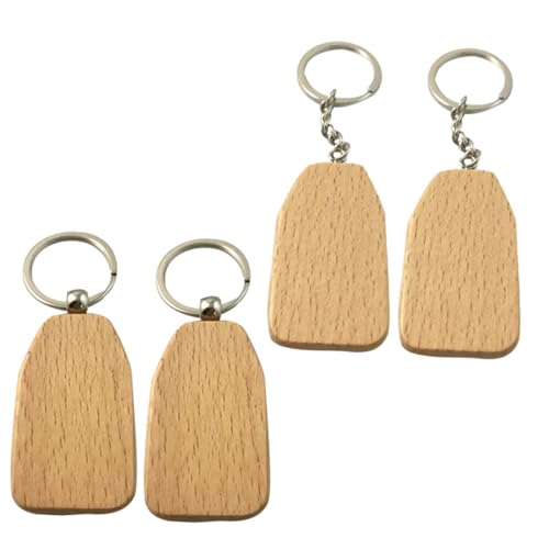 Schlüsselanhänger Gravur Schlüsselanhänger 4 Stück Unvollendete Schlüsselanhänger Trapezform Schriftzug Malzubehör von TENDYCOCO