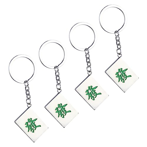 TENDYCOCO 4 Stück Mahjong Schlüsselanhänger Kreative Taschen Hängedekoration Schlüsselanhänger Aus Kunststoff Einzigartiger Mahjong Design Für Geschenke Zu Anlässen Wie Weihnachten von TENDYCOCO