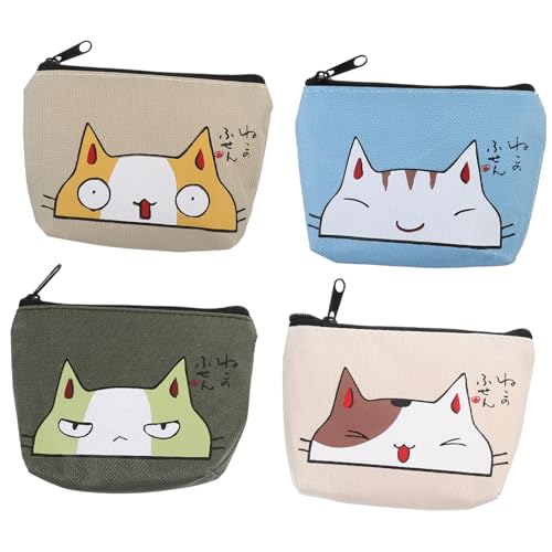 TENDYCOCO 4 Stück Münzgeldbörse Kleingeldbeutel Für Kinder Niedliche Geldbörse Reise Make Up Tasche Damenbinden Aufbewahrungstasche Münzbeutel Geldbörse Schmuck Aufbewahrungstasche Tragbare von TENDYCOCO