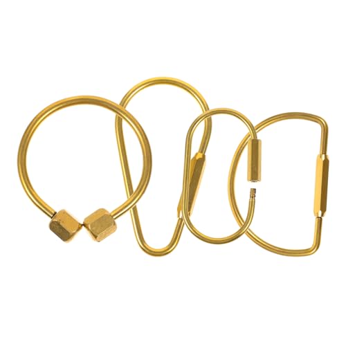 TENDYCOCO 4 Stück Schlüsselanhänger Schlüsselringe Für Schlüsselschnallen Tragbare Schlüsselkettenringe Schlüsselring Schrauben Praktische Schlüsselkettenringe Metallringe Golden Messing von TENDYCOCO