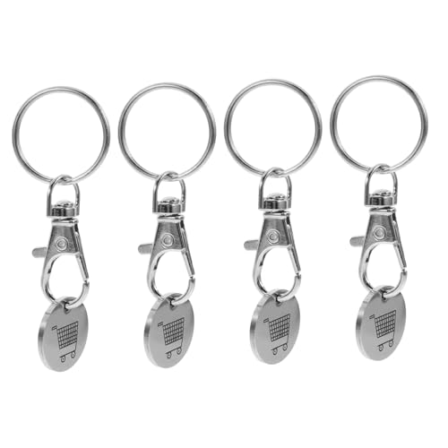 Einkaufswagenchip-schlüsselanhänger 4 Stück Schlüsselanhängerhalter Einkaufswagen-schlüsselanhänger für Einkaufswagenchips von TENDYCOCO