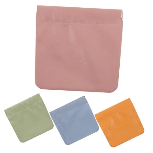 4 Stück Tragbare Mini-Lippenstift-Aufbewahrungstasche Make-up-Tasche Für Die Handtasche Lippenstifthalter Beutel Mit Druckknopfverschluss Mini-geldbörse Süße Tasche von TENDYCOCO