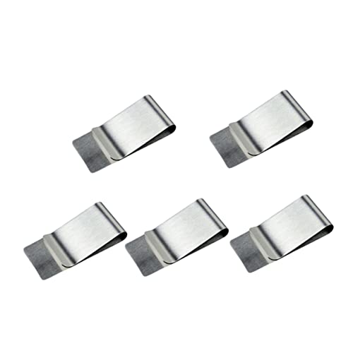 TENDYCOCO 5 STK Geldklammern Silberne Geldklammer Brieftaschenclip Cash-Clip Platzsparende Geldklammer Edle Geldklammer Schlanke Geldklammer Silver von TENDYCOCO