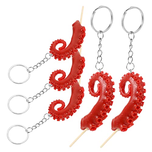 TENDYCOCO 5 Stück Simulationsspielzeug Anhänger Meerestier Schlüsselanhänger Oktopus Schlüsselanhänger Schlüsselanhänger Oktopus Schmuck Schlüsselanhänger Dekoration Auto von TENDYCOCO
