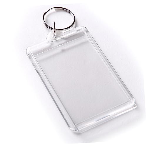 TENDYCOCO 50 Stück Schlüsselanhänger Geteilter Ring Schlüsselanhänger Geteilter Ring Schlüsselanhänger Leerer Foto Schlüsselanhänger Fotorahmen Schlüsselanhänger von TENDYCOCO