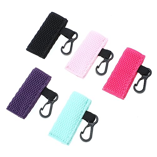 TENDYCOCO 5st Lippenbalsam Fall Lippenstift-Tragetasche Lippenstift-Abdeckung Lippenstifthalter Schlüsselanhänger Lippenstift-tragedeckel-schlüsselanhänger Ring Schlüsselanhänger Stricken von TENDYCOCO