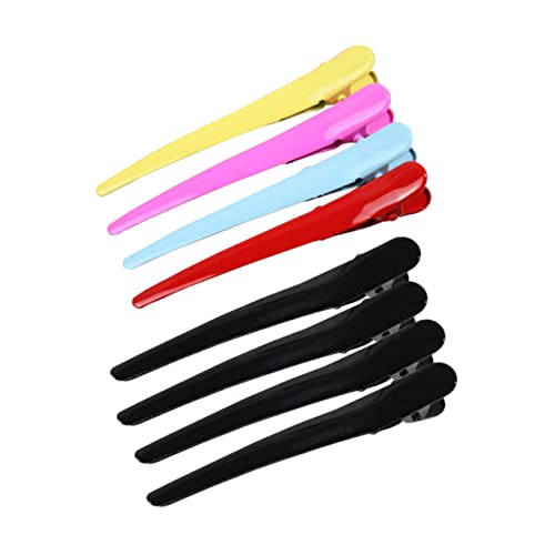 TENDYCOCO 8 Stk Mädchen Haarspange bunte Haarspangen Farbige Entenschnabel-Schnittklammern Entenklammern für Haare fokuhila parücke fokuhila perücker haar pin Mädchen Haare Frauen Haarnadeln von TENDYCOCO