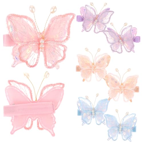 TENDYCOCO 8st Haarnadel Für Kinder Haarspangen Zum Schminken Haarschmuck Schmetterlings-haarspangen Haarklammer Niedliche Haaraccessoires Haarspangen Für Dickes Haar Clip Für Haare Stoff von TENDYCOCO