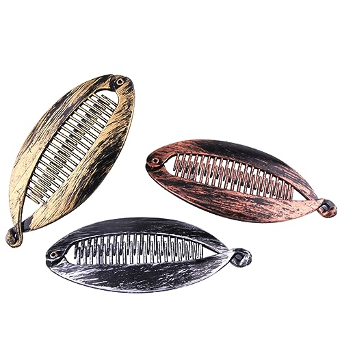 TENDYCOCO 9stücke Retro Bananen-haarspangen Gold Silber Rotbraun Für Frauen Stilvolle Haarclips Für Lange Haare Für Arbeit Partys Und Freizeit von TENDYCOCO