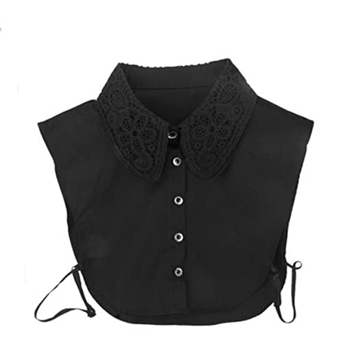 Damenbluse Im Stil Mit Abnehmbarem Kragen Halbhemd Aus Spitze Und Baumwolle 37 6 Cm Ausschnitt 37 6 Cm Schulter von TENDYCOCO