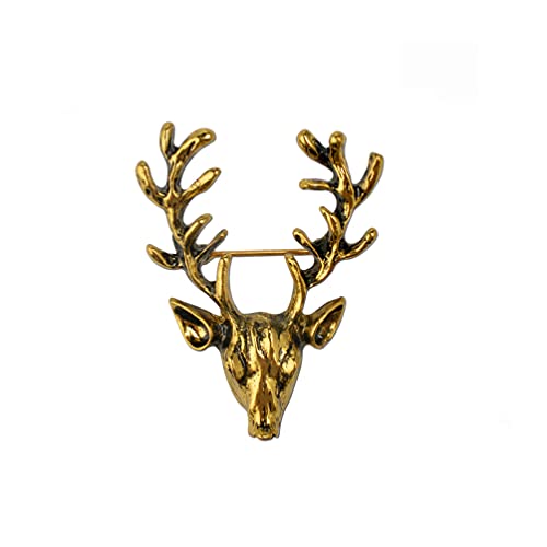 TENDYCOCO Delicate Deer Brosche Goldenen Revers Pin Antike Tier Brosche Schmuck Pins von TENDYCOCO