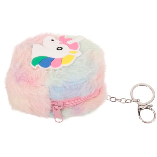 Schlüsselanhänger-geldbörse Für Damen Plüsch-geldbörse Design Mit Reißverschluss Geldbörse Modische Damen-schlüsselanhänger-Tasche von TENDYCOCO