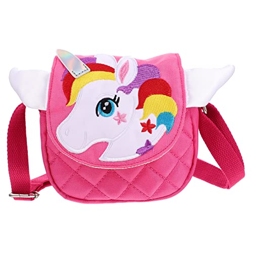 TENDYCOCO Umhängetasche Einhorn Messenger Geldbörse Niedliche Handtasche Mini für Mädchen Kinder（Rose） von TENDYCOCO