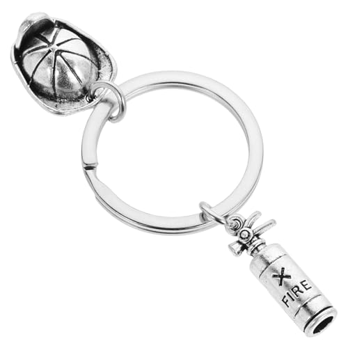 TENDYCOCO Feuer Schlüsselanhänger Auto Schlüsselanhänger Geldbörse Schlüsselanhänger Feuerwehrmann Schlüsselanhänger Für Frauen Geldbörsenkette Für Männer Feuerwehrmann von TENDYCOCO