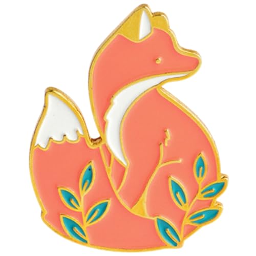 TENDYCOCO Fuchs Brosche Anstecknadel-abzeichen Emaille-broschen Und Anstecknadeln Emaille-pin-abzeichen Fuchs Schmuck Broschenclip Für Kinder Cartoon-brosche Frauen Brosche Legierung von TENDYCOCO