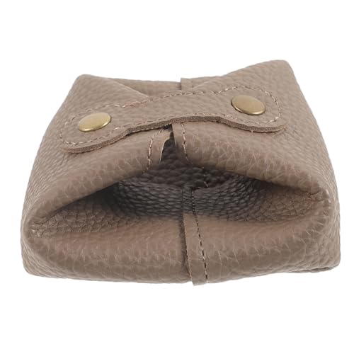 TENDYCOCO Modische Lippenstifttasche Aus Pu-Leder Tragbare Geldbörse Doppelreißverschluss Damen-Make-up-Tasche von TENDYCOCO