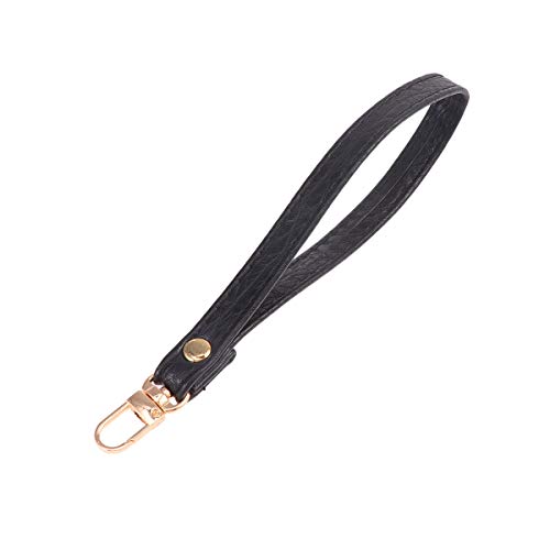 TENDYCOCO Handtasche Brieftasche Wristlet Strap PU Leder Geldbörse Wrist Lanyards Ersatz Schlüsselbund Hand Strap (Schwarz) von TENDYCOCO