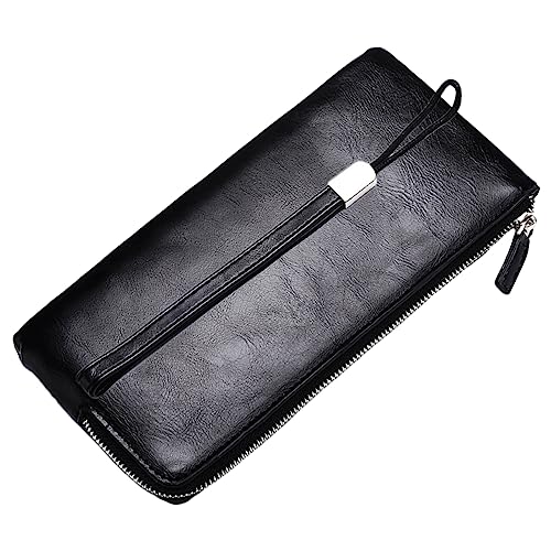 TENDYCOCO Kartenetui mit Reißverschluss Handy-geldbörse Stilvolles Kartenetui Tragbares Portemonnaie Aus Pu-Leder von TENDYCOCO
