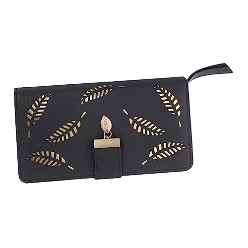 TENDYCOCO Leder-Clutch Mit Reißverschluss Modische Geldbörse Für Damen Hohles Blätter-Design von TENDYCOCO