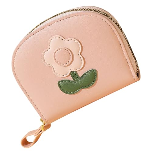 TENDYCOCO Minimalistisches Portemonnaie Für Damen Kartenetui Mit Reißverschluss Kreditkartenfächern Und Bargeld Kompakter Kartenhalter Aus Leder Für Geschäftsreisende von TENDYCOCO