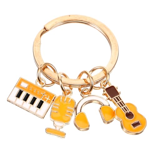 TENDYCOCO Musik Schlüsselanhänger Musik-mikrofon-anhänger Taschenanhänger Mit Anhänger Schlüsselanhänger Für Musikinstrumente Gitarren-schlüsselanhänger Damen Geldbörsen Legierung von TENDYCOCO