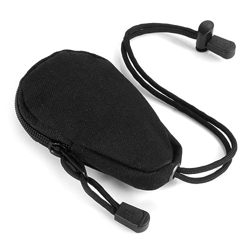 TENDYCOCO Outdoor Tragetasche Nylon Geldbörse Schlüsseletui Mit Integriertem Schlüsselring Kleingeldtasche Reise Geldbörse Schwarz von TENDYCOCO