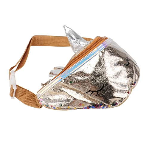 Pailletten-Tasche Hüfttasche Modisch Brusttasche Für Damen Outdoor-hüfttasche Hände Goldene Farbe von TENDYCOCO