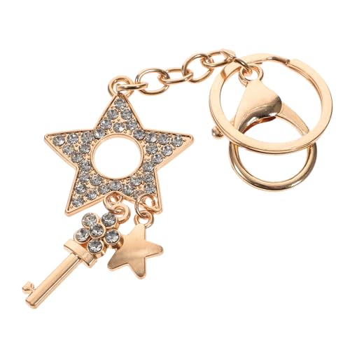 TENDYCOCO Pentagramm Schlüsselanhänger Strass Autozubehör Strass Schlüsselanhänger Charm Auto Für Männer Schlüsselanhänger Für Rucksäcke Schlüsselanhänger Strass Freundschaft Tote Geldbörse von TENDYCOCO