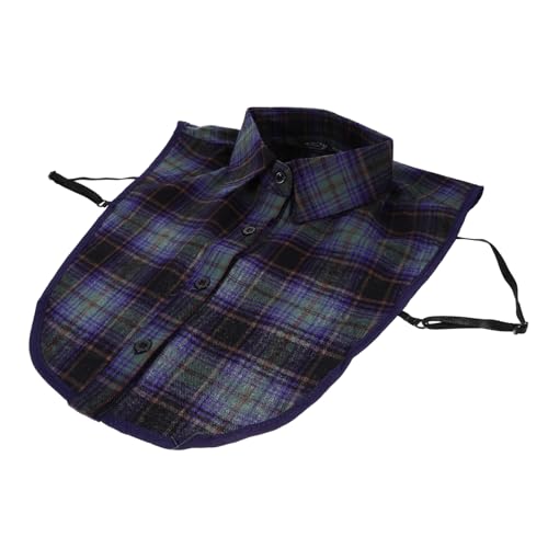 TENDYCOCO Plaid Fake Kragen Halbes Hemd Falscher Kragen Damen Fake Kragen Bluse Pullover Kragen Spitzenbluse Gefälschter Abnehmbarer Kragen Spitzenhemden Kariertes Hemd Halbe von TENDYCOCO