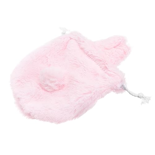 TENDYCOCO Plüsch Kordelzugtasche Für Mädchen Süßes Kaninchen Make up Etui in Pink Aufbewahrungstasche Für Toilettenartikel Leicht Und Tragbar Mit Kordelzugverschluss von TENDYCOCO