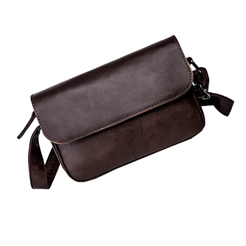 TENDYCOCO Retro Pu-tragetasche Crossbody Für Herren Einzelne Umhängetasche Umhängetasche Modische Umhängetasche von TENDYCOCO