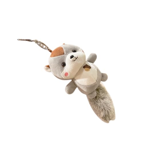 TENDYCOCO Schlüsselanhänger Plüschtier Schlüsselanhänger Ausgestopfter Eichhörnchen Rucksack Hängende Dekoration Plüsch Geldbeutel Schlüsselanhänger Geldbörse Schlüsselanhänger von TENDYCOCO