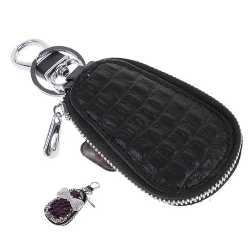 TENDYCOCO Schlüsseltasche Mit Schleife Hausschlüsselabdeckung Schlüsselschutztasche Schlüsselhalter Autoschlüsseltasche Schlüsselorganisator Kleine Schlüsseltasche Violett Mikrofaser-Leder von TENDYCOCO