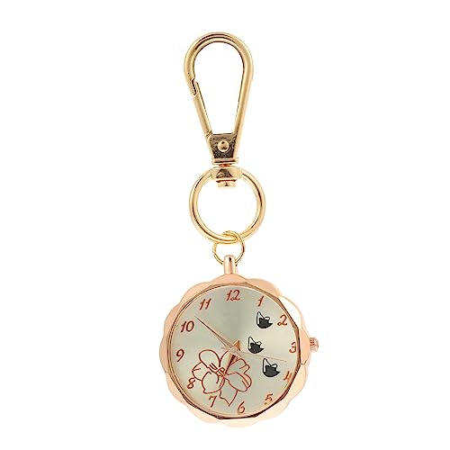 TENDYCOCO Schwesterntisch Clip-Taschenuhr Rucksack-Schlüsselanhänger Digitaluhr Krankenschwester Uhr Nurse Watch Schlüsselanhänger sehen Rucksack Schlüsselanhänger Uhr Glas Rose Gold von TENDYCOCO