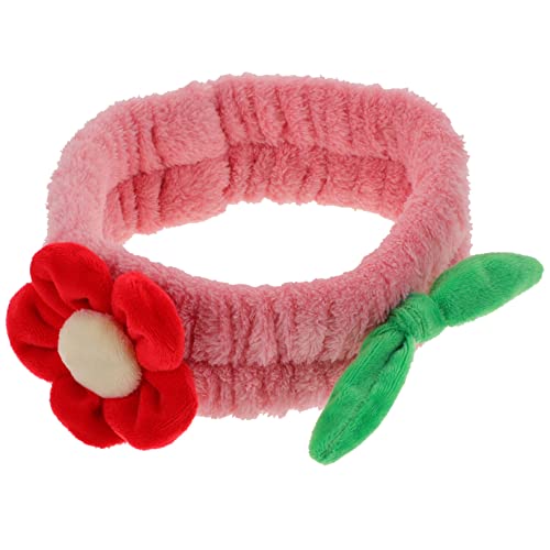TENDYCOCO Stirnband Kopfbedeckung Für Frauen Mädchen Haarbänder Make Up Haarband Spa Haarband Haarband Diademe Für Mädchen Große Mädchen Haargummis Dehnbare Haargummis Stoff Rosa von TENDYCOCO