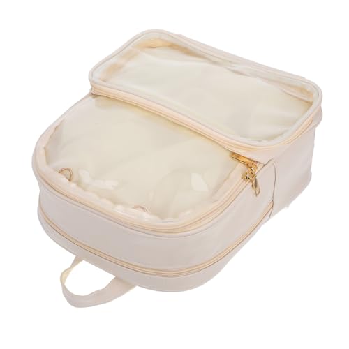 TENDYCOCO Verstellbare Träger Jelly Rucksack Mode Schultasche für Mädchen Beige Einfache Reinigung von TENDYCOCO